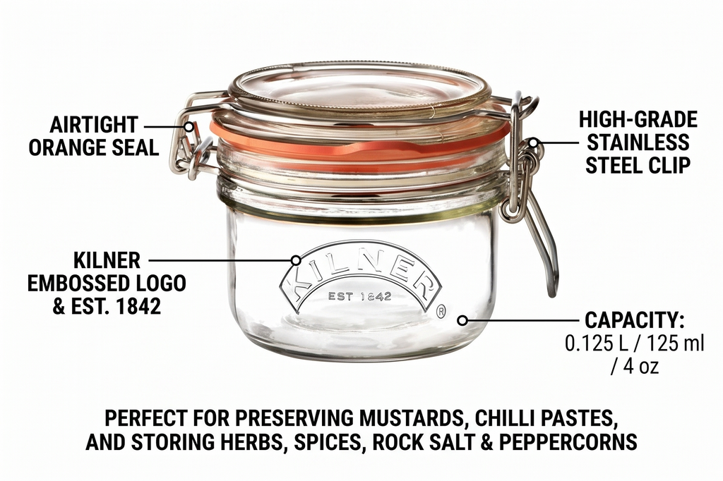 Kilner Round Swing Top Glass Jar | 4 oz