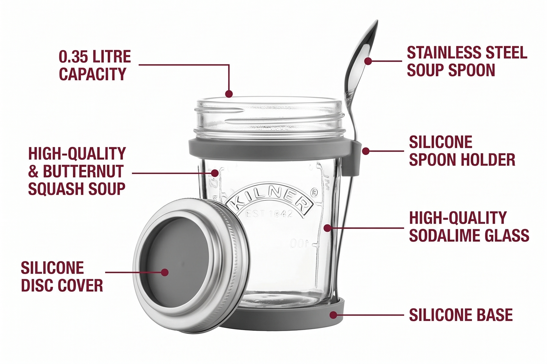 Kilner Parfait & Overnight Oats Breakfast Jar Set