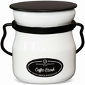 Milkhouse Candle Company Coffee Break Soy Candle - Fresh Brewed Coffee | Roasted Beans | Sweet Cream Scented - 5 oz Cream Jar with Lid, 35+ Hour Burn Time, Made in the USA