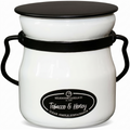 Milkhouse Candle Company Tobacco & Honey Soy Candle - Cashmere & Honey | Amber | Sandalwood Scented - 5 oz Cream Jar with Lid, 35+ Hour Burn Time, Made in the USA