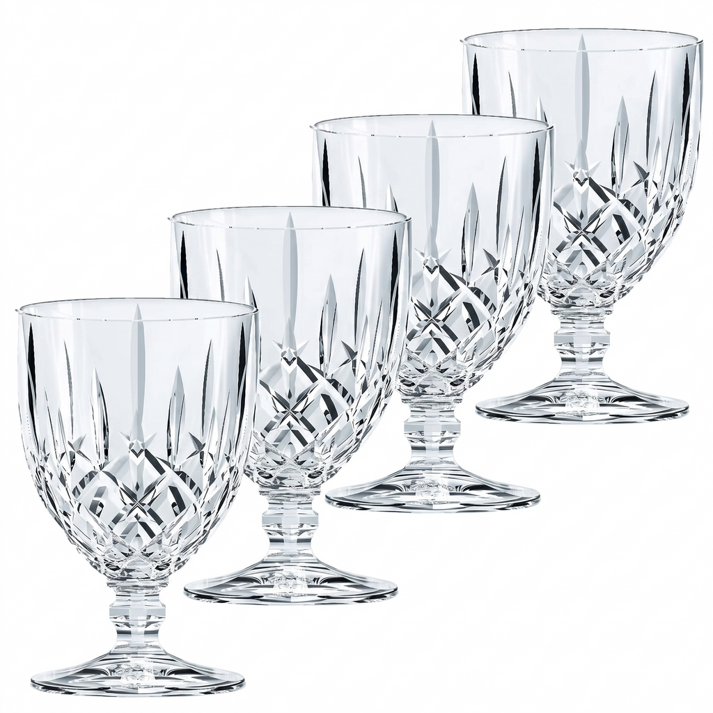 Nachtmann Noblesse Collection Small Goblet, set of 4, Made of Crystal Glass, Clear, for Holidays and Parties, Water Drinking Glasses, Goblets, Dishwasher Safe