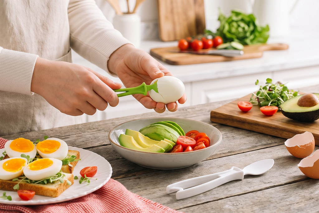 Linden Sweden Egg Peeler, Set of 2 - Great for Avocados, Cherries and Citrus Fruit - Dishwasher-Safe, Easy to Store - BPA-Free