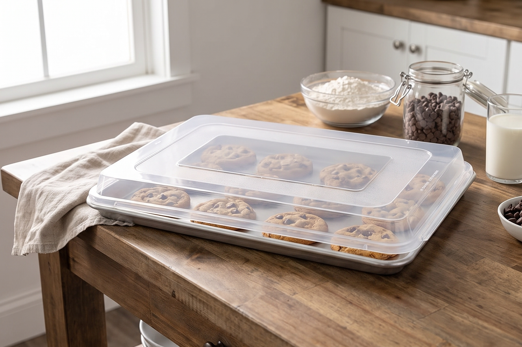 Nordic Ware Half Sheet Cover, 13 by 18 Inch, Clear
