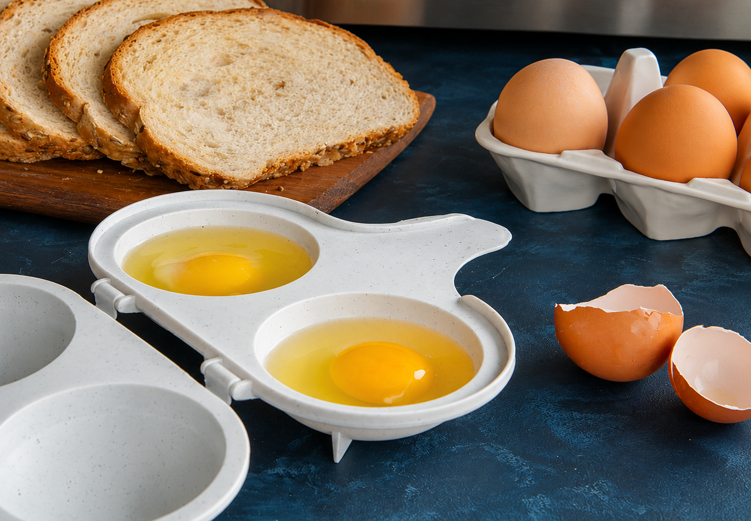 Nordic Ware Egg Poacher Microwave, 2 Cavity, White