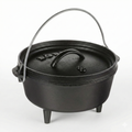 Lodge 2 Quart Pre-Seasoned Cast Iron Camp Dutch Oven with Lid - Dual Handles - Use in the Oven, on the Stove, on the Grill or over the Campfire - Black