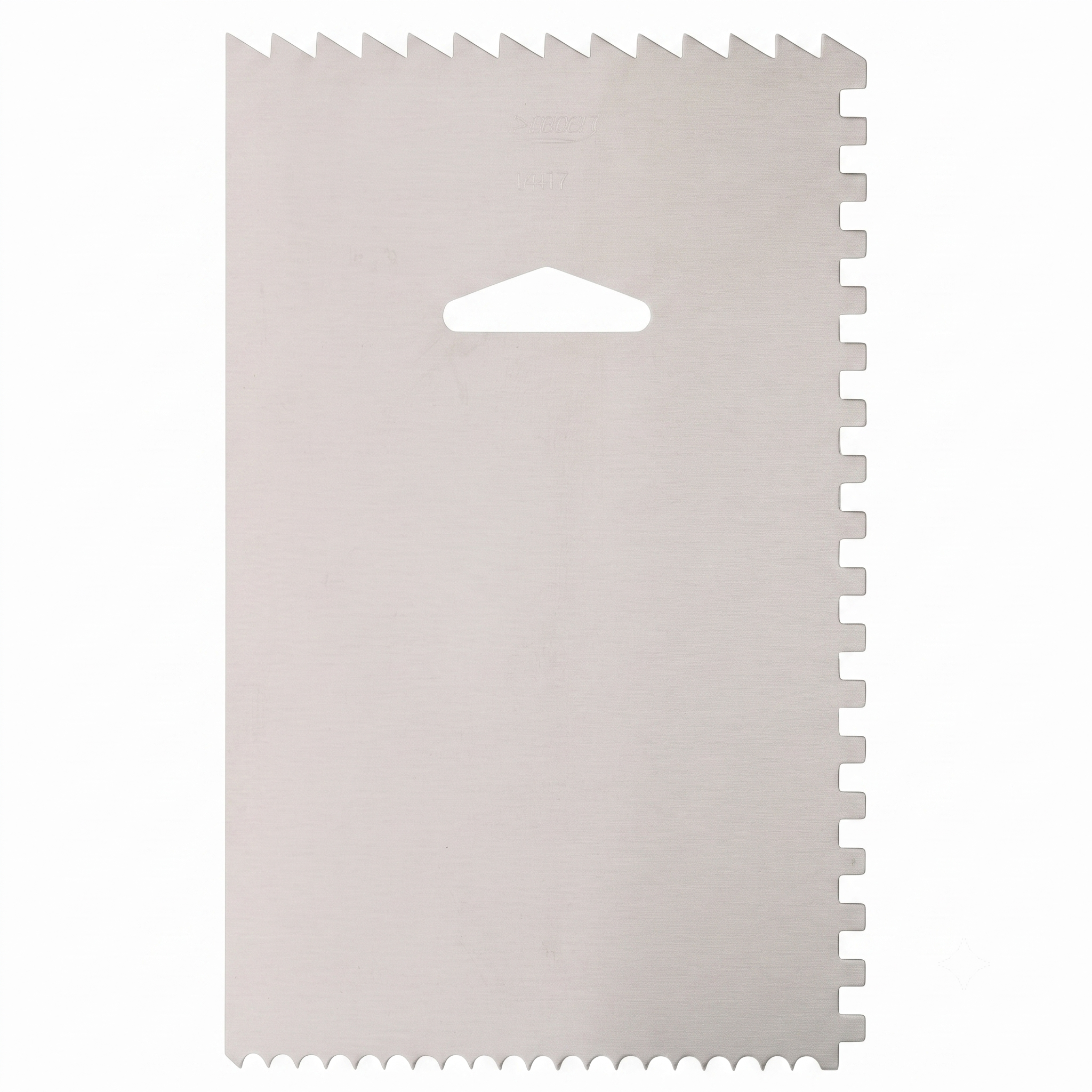 Ateco Decorating Comb & Icing Smoother, 4 Sided Baking Supplies, 6 x 3.75, Silver