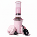 AeroPress Go Plus, Small Portable Coffee Maker Kit, Travel, Camping & Office, All-in-One French Press, Pour-Over & Espresso Style Manual Brewer, 2 Min Brew for Less Bitterness, More Flavor, Pink