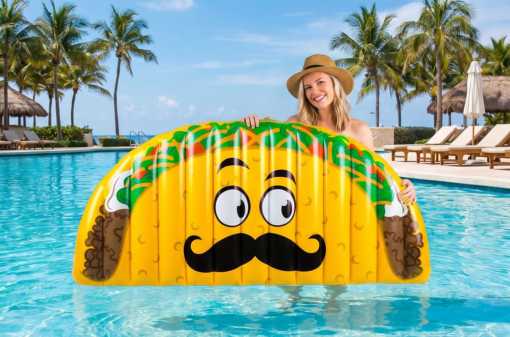 BigMouth Inc. Pool Float, Large Lounge Raft, Durable Vinyl Floatie, Summer Pool Party Water Toy