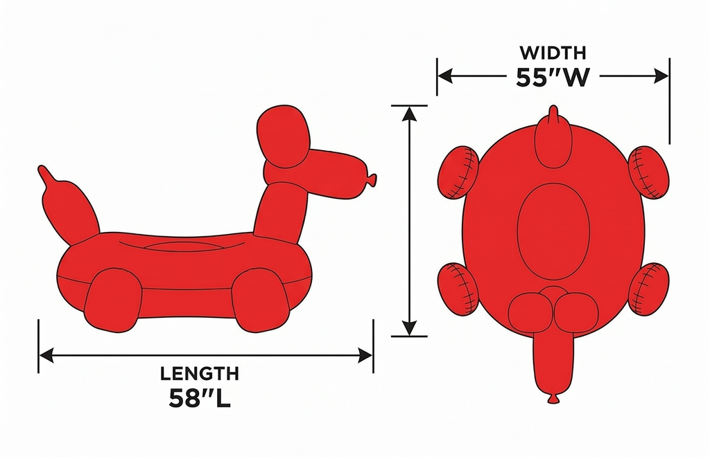 BigMouth Inc. Giant Balloon Animal Pool Float, Over 4' Wide, Fun Inflatable Floatie Tube, Blow Up Swim Ring, Outdoor Summer Pool Party Water Toy