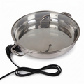 XL Electric 16" Skillet By CucinaPro- 18/10 Stainless Steel Frying Pan with Tempered Glass Lid and Handle, Round with Adjustable Temperature Control Probe, Portable, Includes Recipe Guide, Great Gift