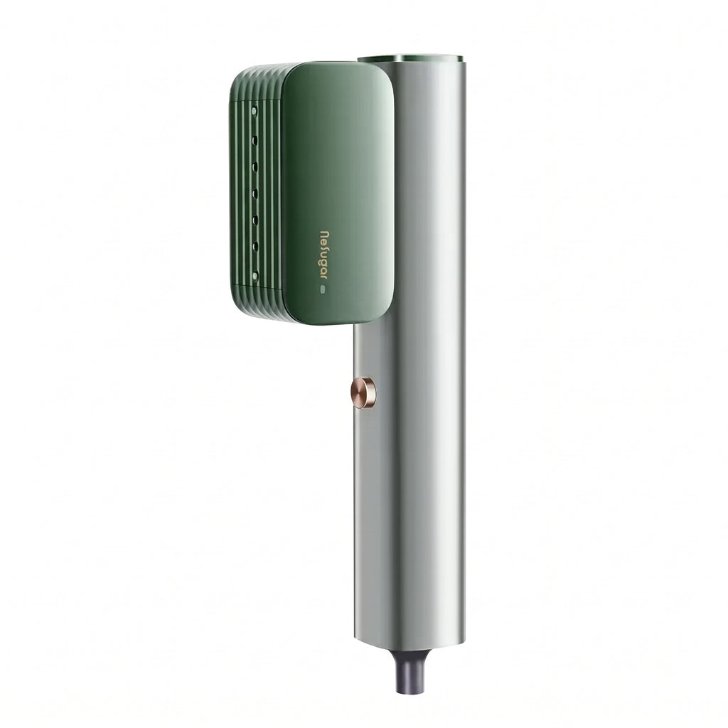 Nesugar G2 Travel Garment Steamer - Handheld Garment Steamer for Instant Wrinkle Smoothing - Rotating Head - Quick Heat-Up - Sleek Profile - Compact Size - Flat Ironing - Green