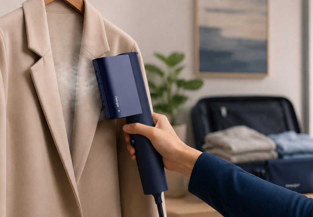 Nesugar G3 Steamer for Clothes Portable Travel Steamer, Fashion Handheld Garment Steamer, 0.75lbs Lightly, 15s Fast Heat-up, Light Mini Steam Iron for travel and home （blue)