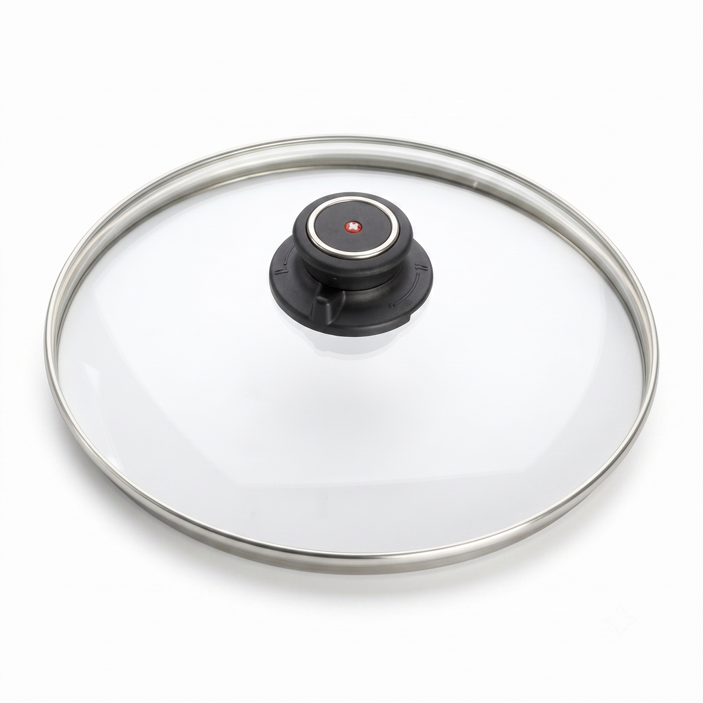 Swiss Diamond Heat-Tempered Glass Lid 6.3", Dishwasher Safe and Oven Safe