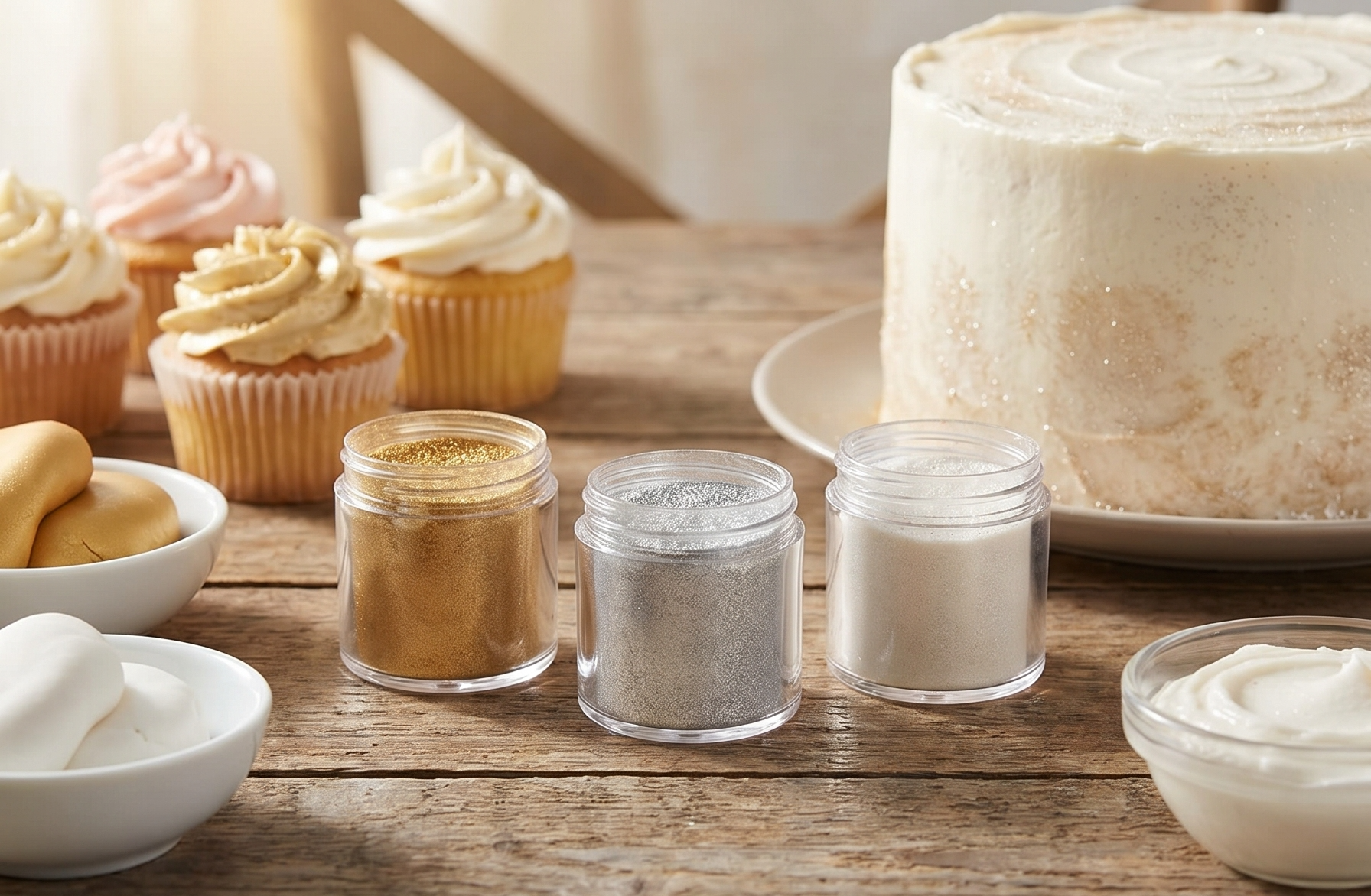 Wilton Edible Glitter Shimmer Dust, Set of 3