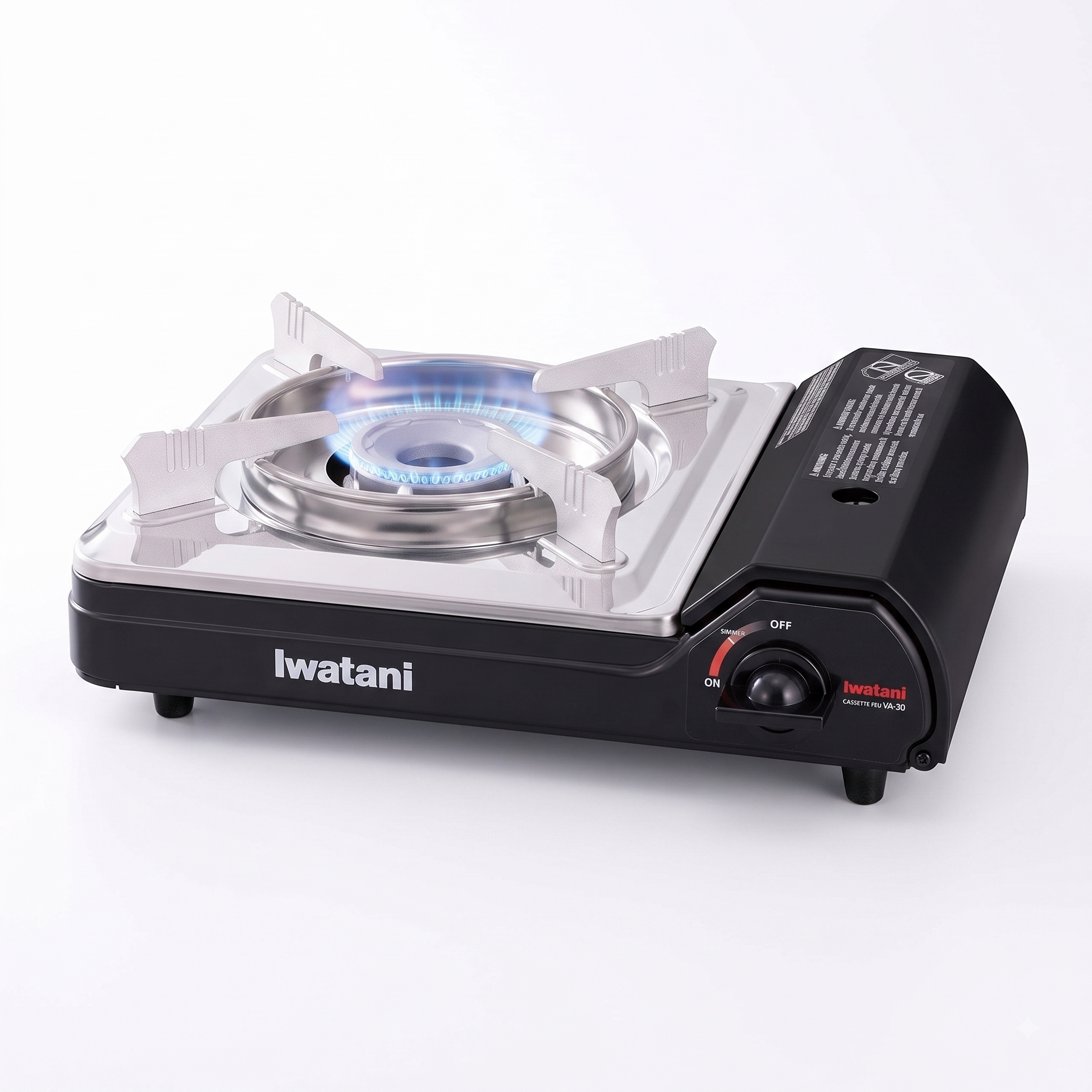 Iwatani Cassette Feu Butane VA-30 Camp Stove, one, BLACK