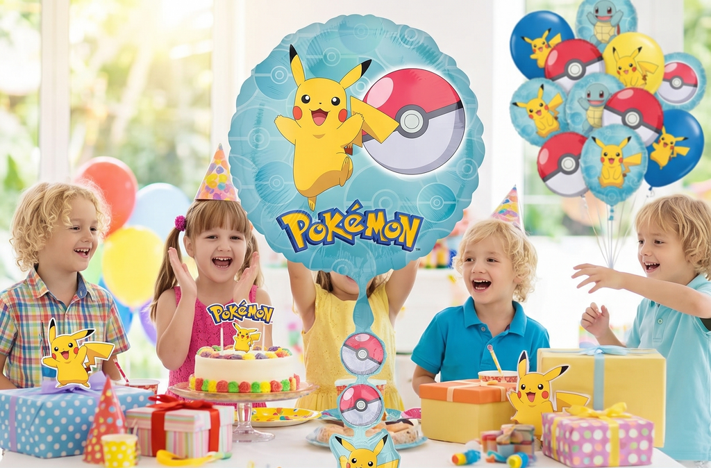 Anagram Pokémon AirWalker Foil Balloon - Giant 66 Inch Walking Balloon featuring Pikachu – Perfect Decoration for Kids’ Birthdays and Theme Parties