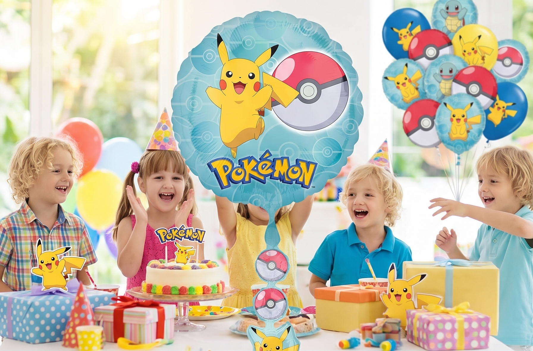 Anagram Pokémon AirWalker Foil Balloon - Giant 66 Inch Walking Balloon featuring Pikachu – Perfect Decoration for Kids’ Birthdays and Theme Parties