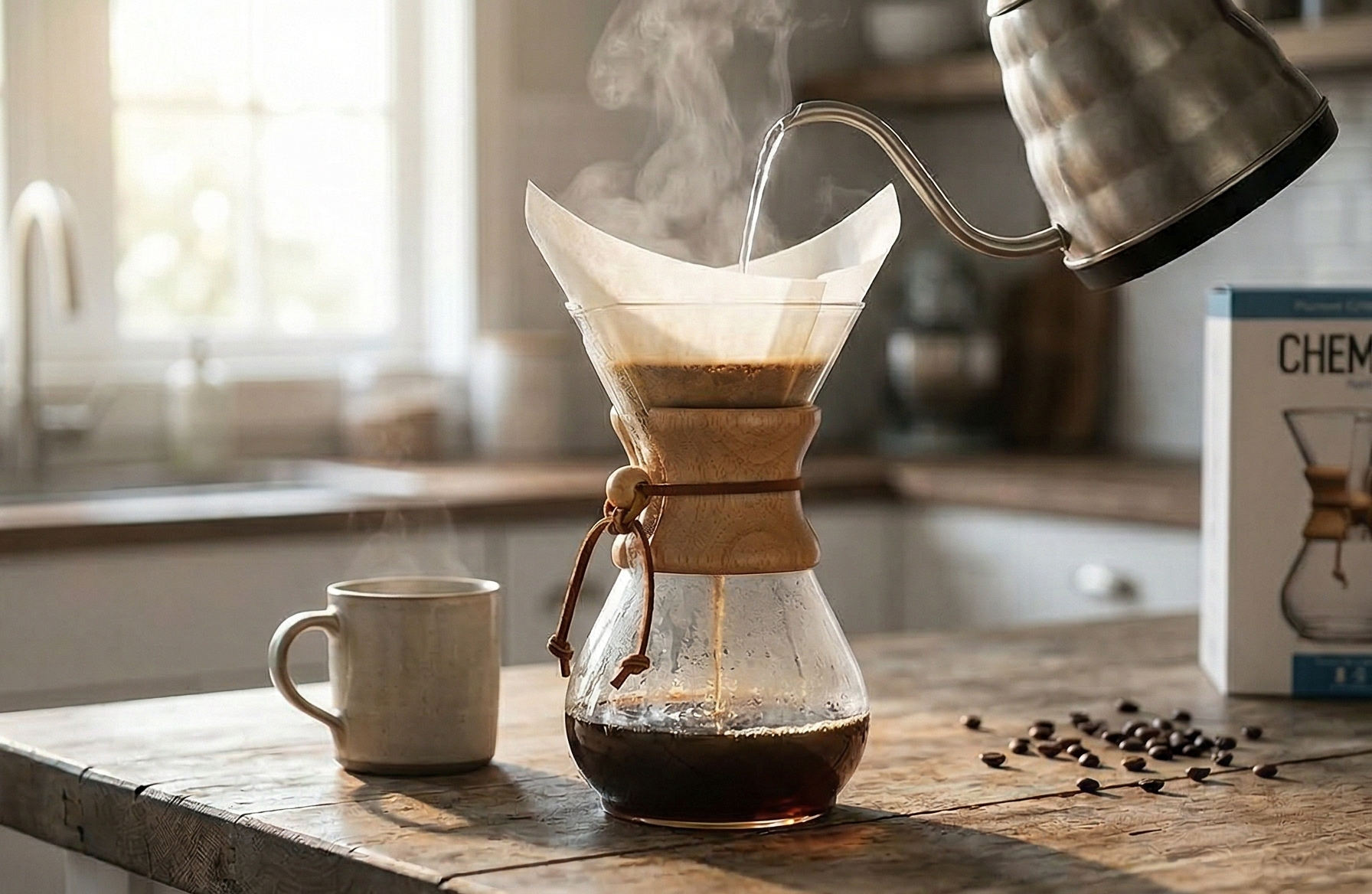 Chemex Pour-Over Glass Coffeemaker - Classic Series - 6-Cup - Exclusive Packaging