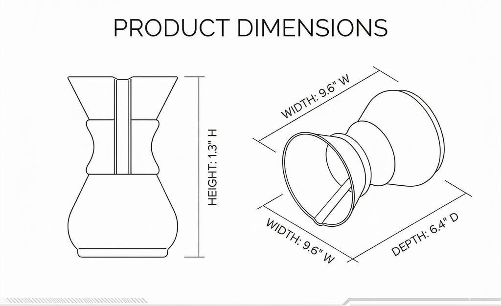 Chemex Pour-Over Glass Coffeemaker - Classic Series - 8-Cup - Exclusive Packaging