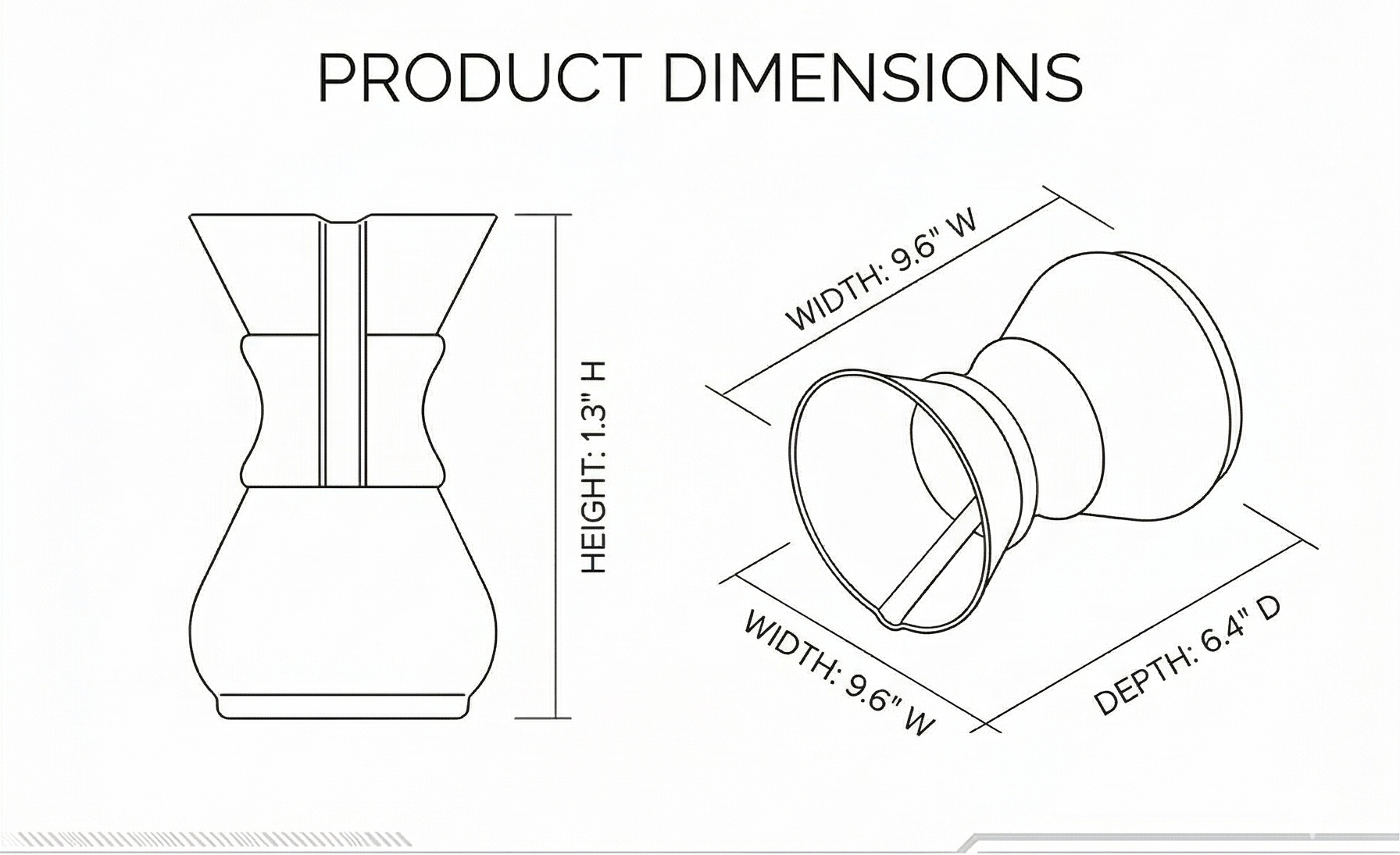 Chemex Pour-Over Glass Coffeemaker - Classic Series - 8-Cup - Exclusive Packaging