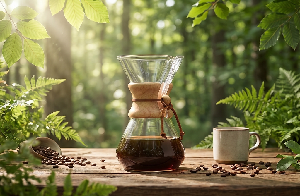 Chemex Pour-Over Glass Coffeemaker - Hand Blown Series - 8-Cup