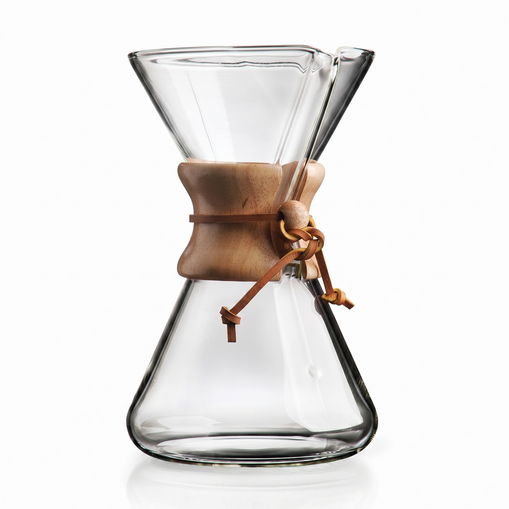 Chemex Pour-Over Glass Coffeemaker - Hand Blown Series - 8-Cup