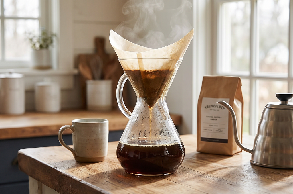 Chemex Pour-Over Glass Coffeemaker - Glass Handle Series - 8-Cup - Exclusive Packaging