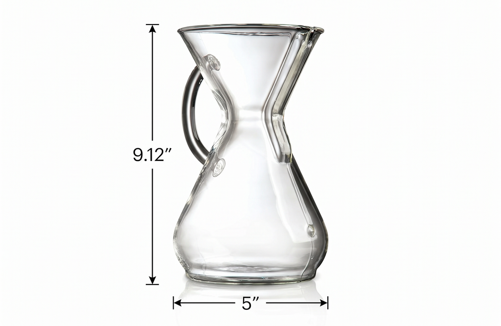 Chemex Pour-Over Glass Coffeemaker - Glass Handle Series - 8-Cup - Exclusive Packaging
