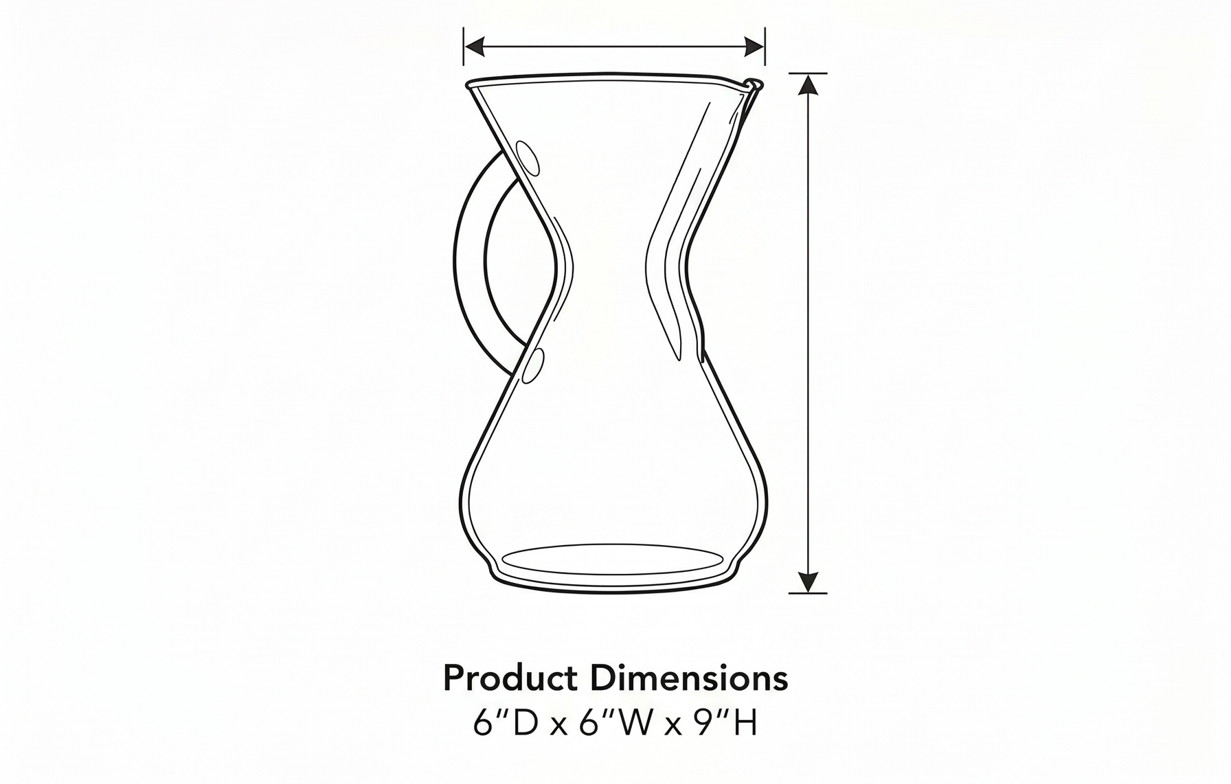 Chemex Pour-Over Glass Coffeemaker - Glass Handle Series - 10-Cup - Exclusive Packaging