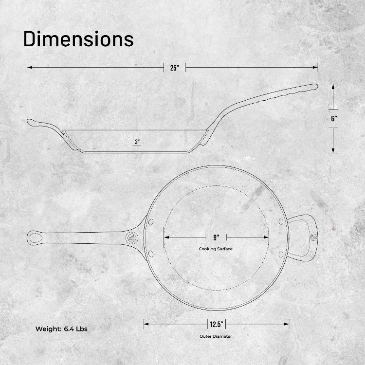 DE BUYER Mineral B Element Pro Round Frying Pan, 32 cm, Steel, Silver, 65 x 32.99 x 8 cm
