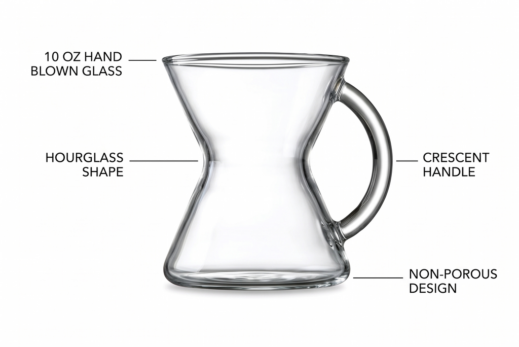 Chemex Hand Blown Glass Coffee Mug, 10 Ounce