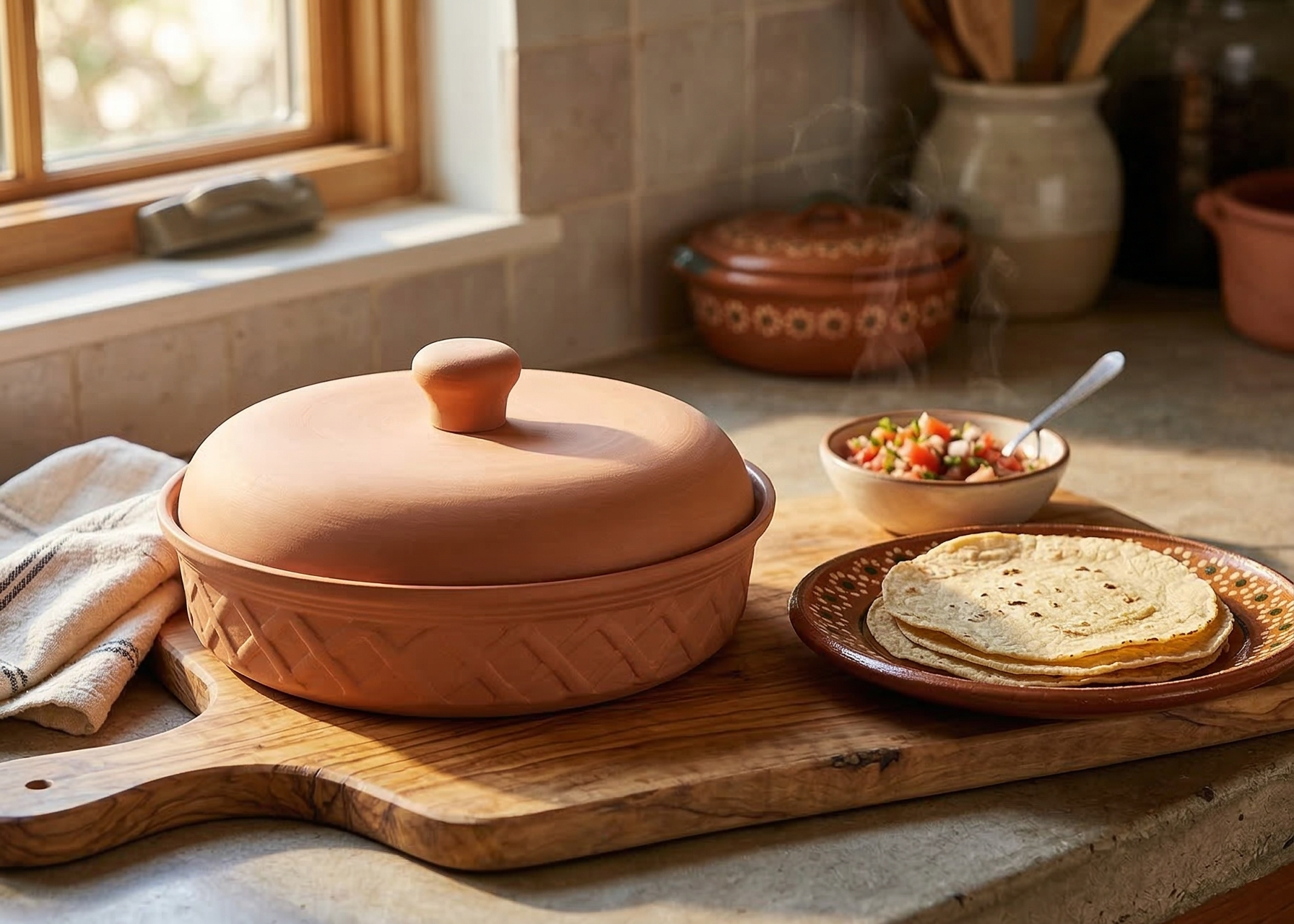 Fox Run Ceramic 3943 Tortilla Warmer, Terra Cotta