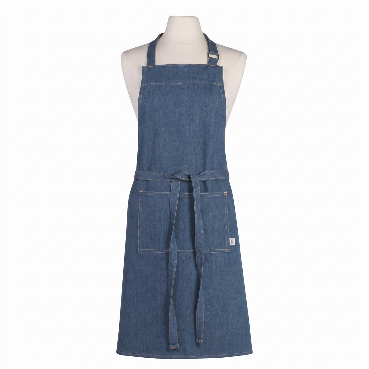 Now Designs Chef's Kitchen Apron, Denim Stone Wash - 28 x 32 in