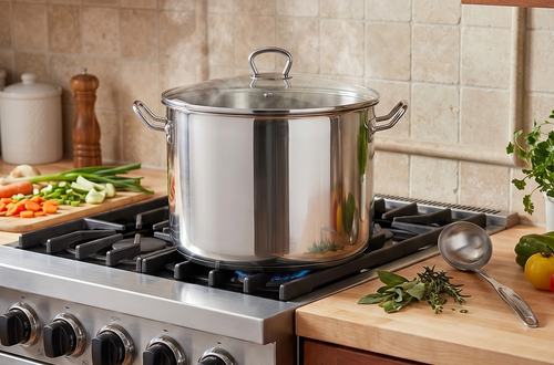 Camerons 20 Quart Stock Pot with Lid - 18/10 Professional Grade Tri-Ply Stainless Steel Stockpot - Commercial Grade Sauce Pot with Stick Resistant Interior, Stay Cool Handles & Induction Compatible