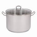 Camerons 20 Quart Stock Pot with Lid - 18/10 Professional Grade Tri-Ply Stainless Steel Stockpot - Commercial Grade Sauce Pot with Stick Resistant Interior, Stay Cool Handles & Induction Compatible