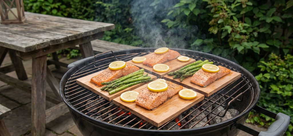 Camerons Cedar & Alder Grilling Planks - 4 Pack (5.5x11.5") - Premium Natural Wood - Easily Infuse Smoky Flavor into BBQ Salmon, Fish, Pork, Veggies, and More - Sourced in the USA - Grilling Gift Idea