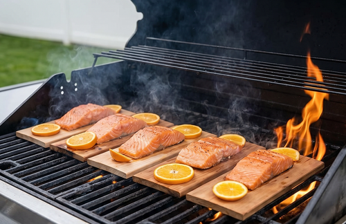 Camerons Cedar & Alder Grilling Planks - 8 Pack (5.5x11.5") - Premium Natural Wood - Easily Infuse Smoky Flavor into BBQ Salmon, Fish, Pork, Veggies, and More - Sourced in the USA - Grilling Gift Idea