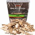 Camerons All Natural Oak Wood Chips for Smoker - 260 Cu. in. Bag, Approx 2 Pounds - Kiln Dried Coarse Cut BBQ Grill Wood Chips for Smoking Meats - Barbecue Smoker Accessories - Grilling Gifts for Men
