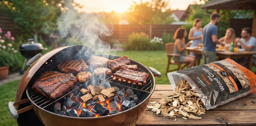 Camerons All Natural Pecan Wood Chips for Smoker - 260 Cu. In. Bag, Approx 2 Pounds- Kiln Dried Coarse Cut BBQ Grill Wood Chips for Smoking Meats - Barbecue Smoker Accessories - Grilling Gifts for Men