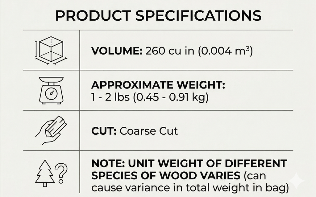 Camerons All Natural Maple Wood Chips for Smoker - 260 Cu. In. Bag, Approx 2 Pounds- Kiln Dried Coarse Cut BBQ Grill Wood Chips for Smoking Meats - Barbecue Smoker Accessories - Grilling Gifts for Men