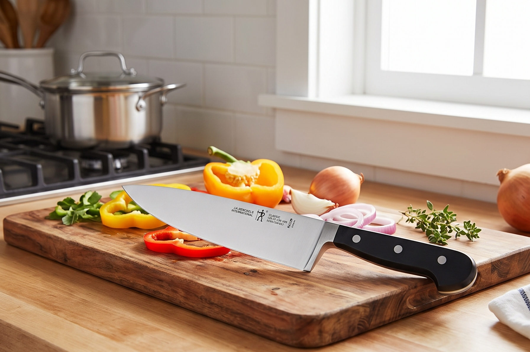 HENCKELS Classic Razor-Sharp 8-inch Chef Knife, German Engineered Informed by 100+ Years of Mastery