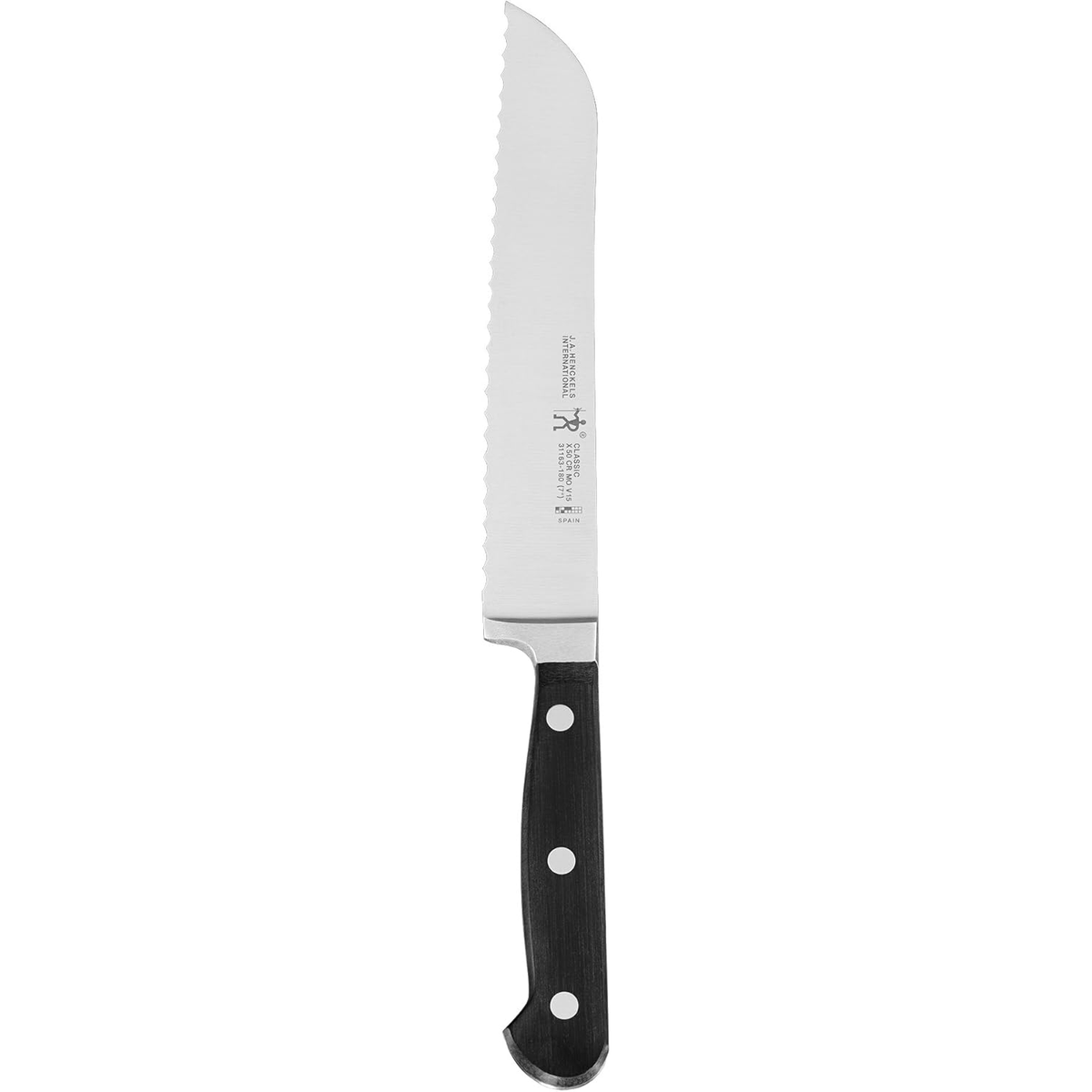 HENCKELS Classic Razor-Sharp 7-inch Bread Knife, Cake Knife, German Engineered Informed by 100+ Years of Mastery
