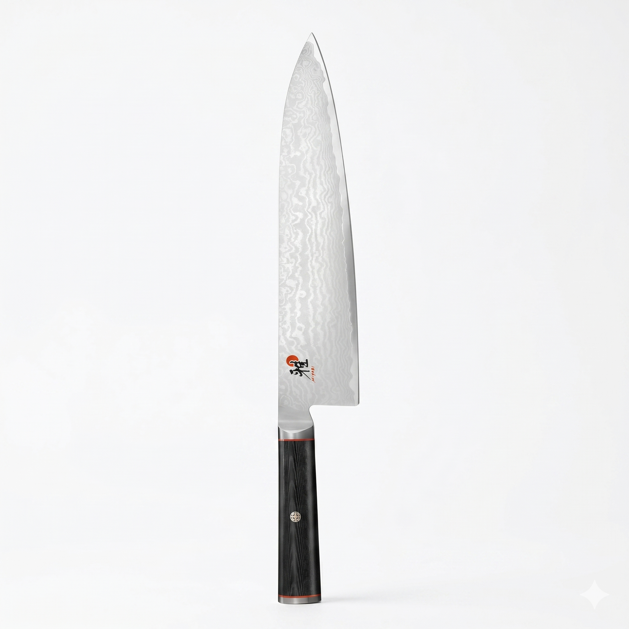 MIYABI Kaizen 9.5" Chef's Knife, Black with Red Accent, Medium (34183-243)