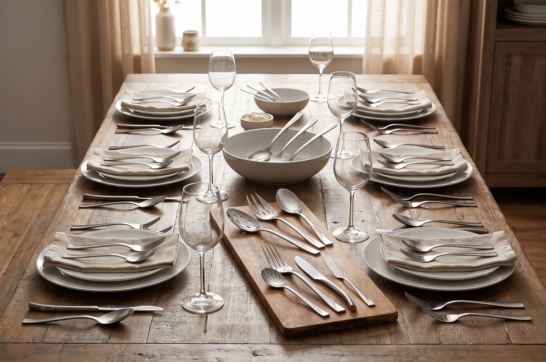 Zwilling J.A. Henckels Bellasera Satin 45 Piece Stainless Steel Flatware Set