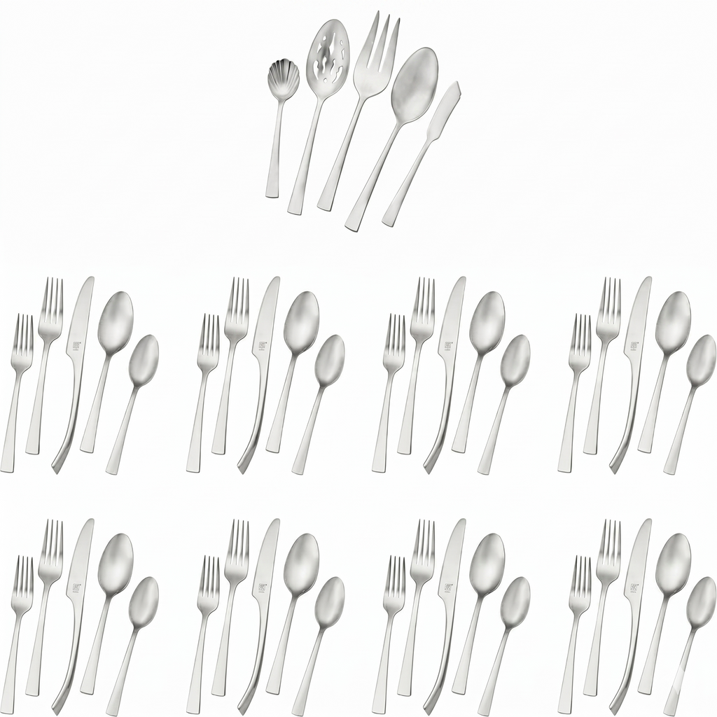 Zwilling J.A. Henckels Bellasera Satin 45 Piece Stainless Steel Flatware Set