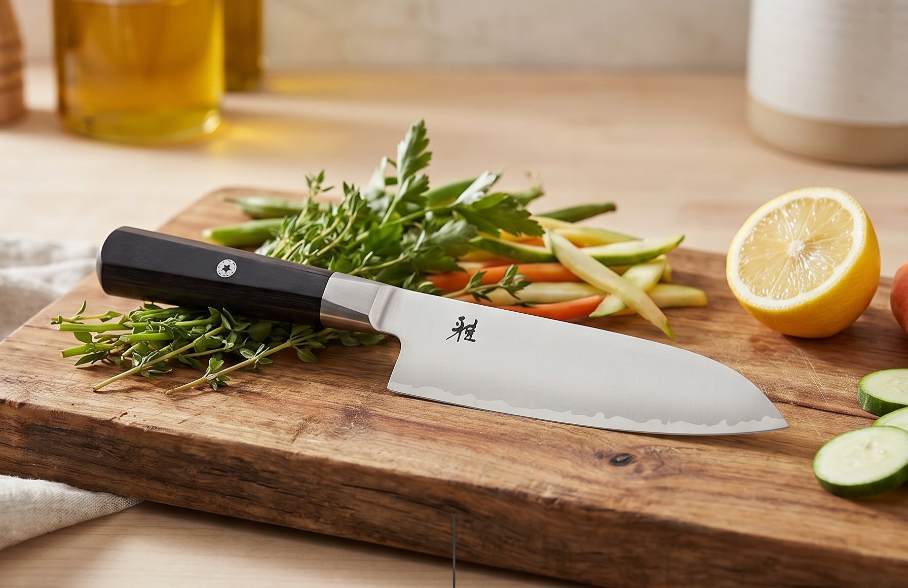 Miyabi Koh Japanese Fine Edge Santoku Knife,5.5-inch, Small Kitchen Knife, Pakkawood Octagon-shaped Handle, Hand-honed Blade Finished with Katana Edge, Handcrafted in Seki, Japan