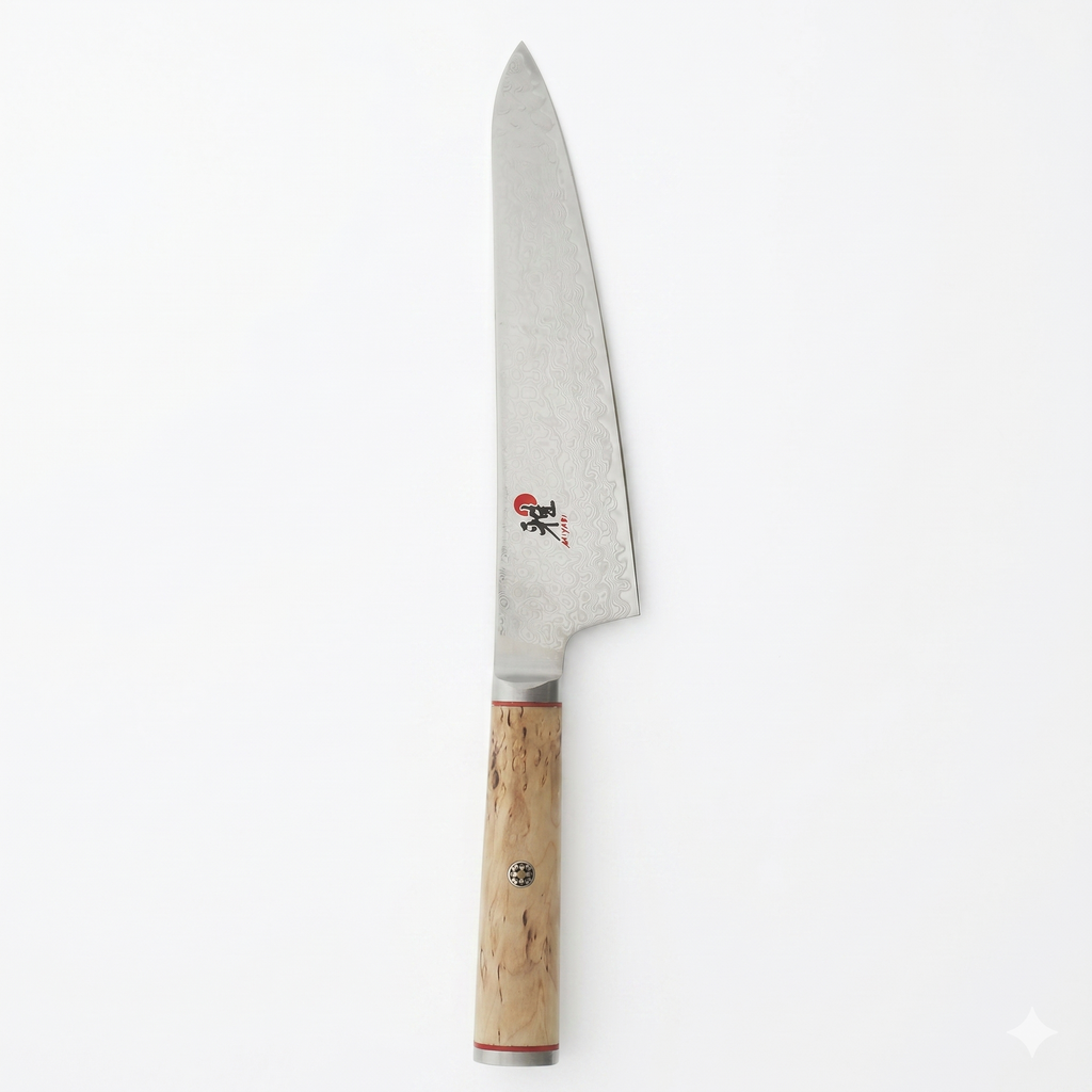 Miyabi Birchwood SG2 Japanese Prep Knife, 5.5-inch, Precision Kitchen Knife, Karelian Birch Handle, 100-layer flower Damascus pattern, Handcrafted in Seki, Japan
