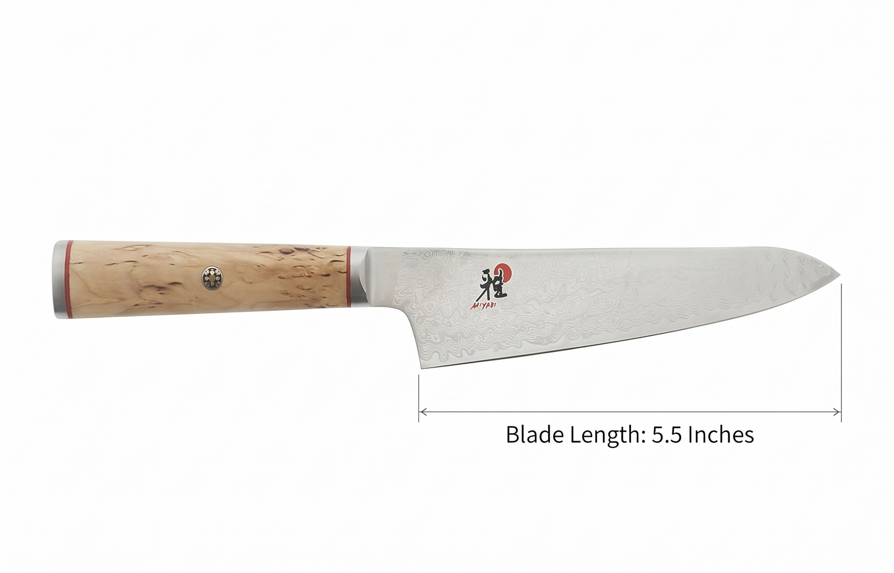 Miyabi Birchwood SG2 Japanese Prep Knife, 5.5-inch, Precision Kitchen Knife, Karelian Birch Handle, 100-layer flower Damascus pattern, Handcrafted in Seki, Japan
