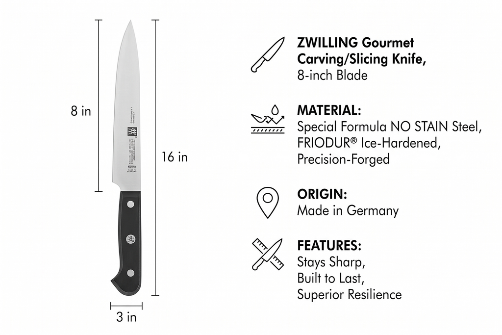 ZWILLING Gourmet 8-inch Carving/Slicing Knife