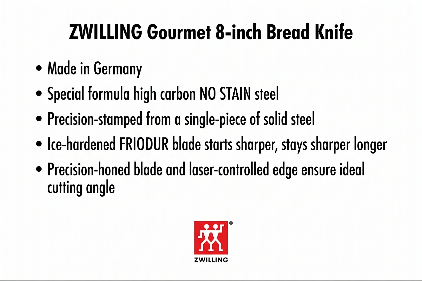 ZWILLING Gourmet 8-inch Bread Knife